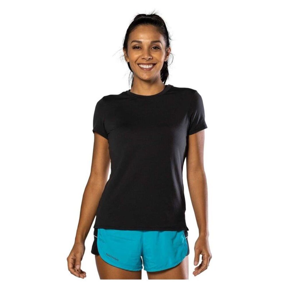 Nathan Womens/Ladies Dash Plain Crew Neck / Black